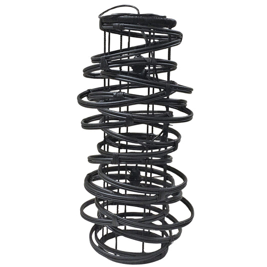 HÄNGELAMPE WAVE KUBU NATURAL AUF EISENGESTELL INKL. ELEKTRIK - SOLID BLACK