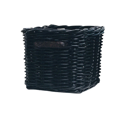 QUADRATISCHER KORB S/2 mit LEDERGRIFF KL - SOLID BLACK