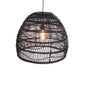 HANGING LAMP ROUND FITRIT ON IRON FRAME INCL. ELECTRICAL - SOLID BLACK