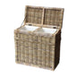 LAUNDRY BASKET RECT w/LINING - KUBU GREY