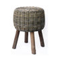 STOOL ROUND JAWIT/ANTRASIT DOLKEN FRAME - ANTIQ
