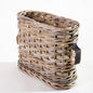 PLANTER OVAL SMALL w/LEATHER HANDLE