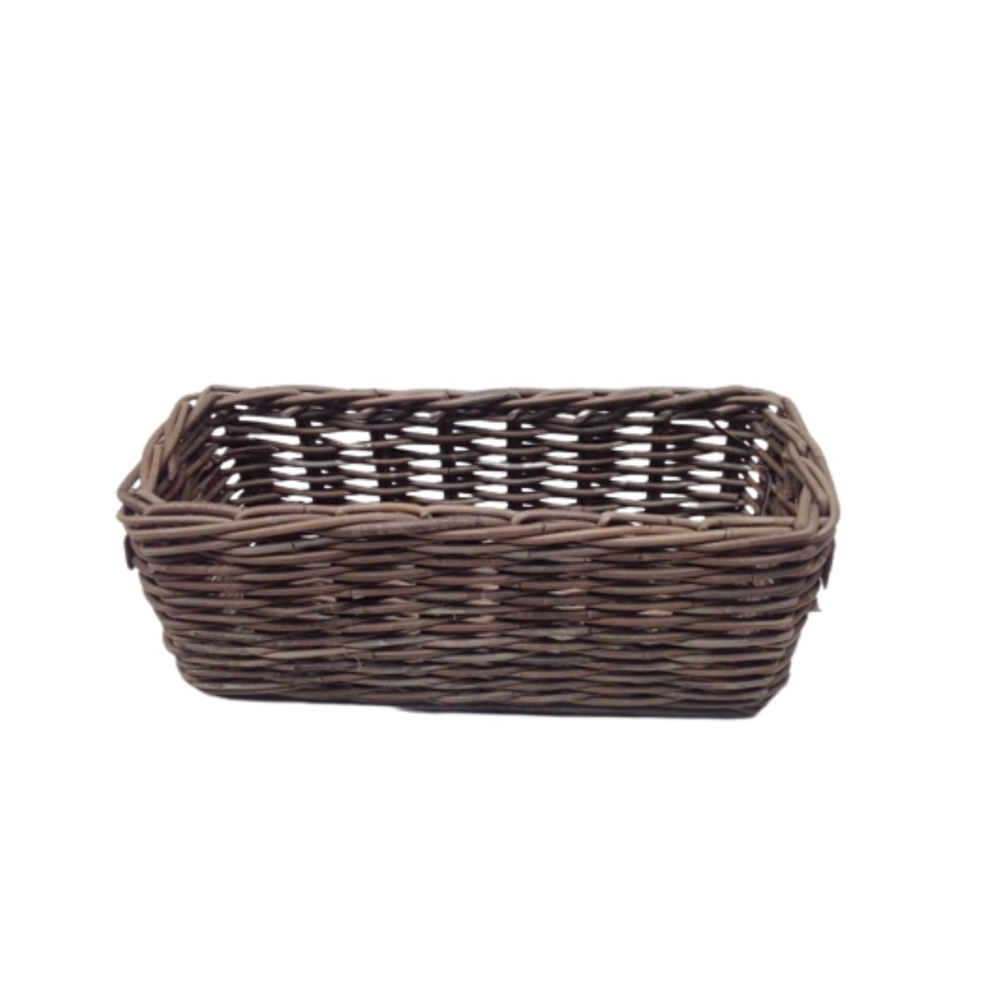 RECT PLANTER SMALL W/LEATHER HANDLE KOBOO GREY