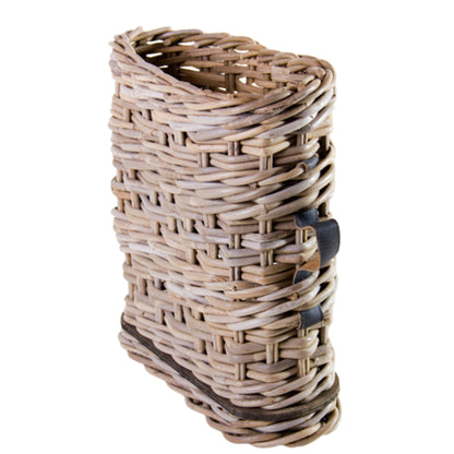 PLANTER OVAL MEDIUM w/LEATHER HANDLE
