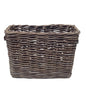 RECT PLANTER LARGE W/LEATHER HANDLE KOBOO GREY