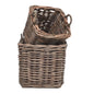 SQUARE PLANTER S/2 w/KOBOO HANDLE CL GREY