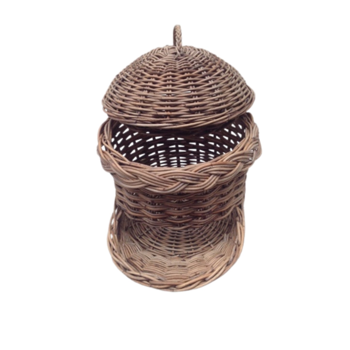 RATTAN STORAGE W/COVER MEDIUM SRIMIT GRAY