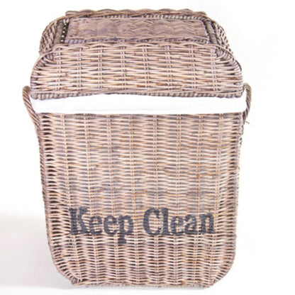 PAPIERKORB m. DECKEL „KEEP CLEAN“