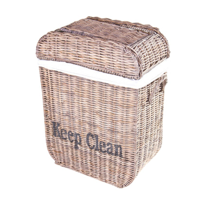 PAPIERKORB m. DECKEL „KEEP CLEAN“