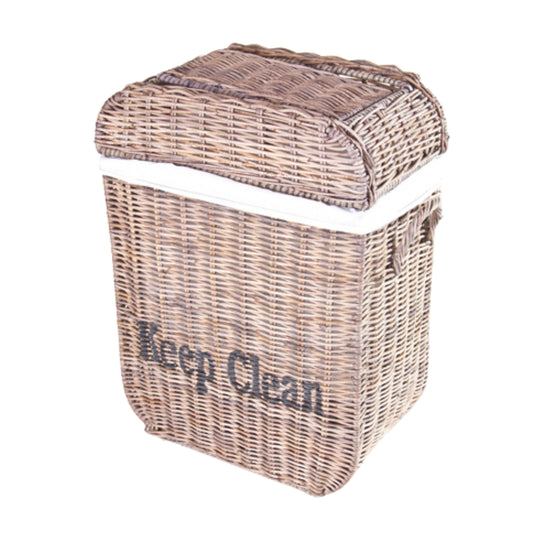 PAPIERKORB m. DECKEL „KEEP CLEAN“