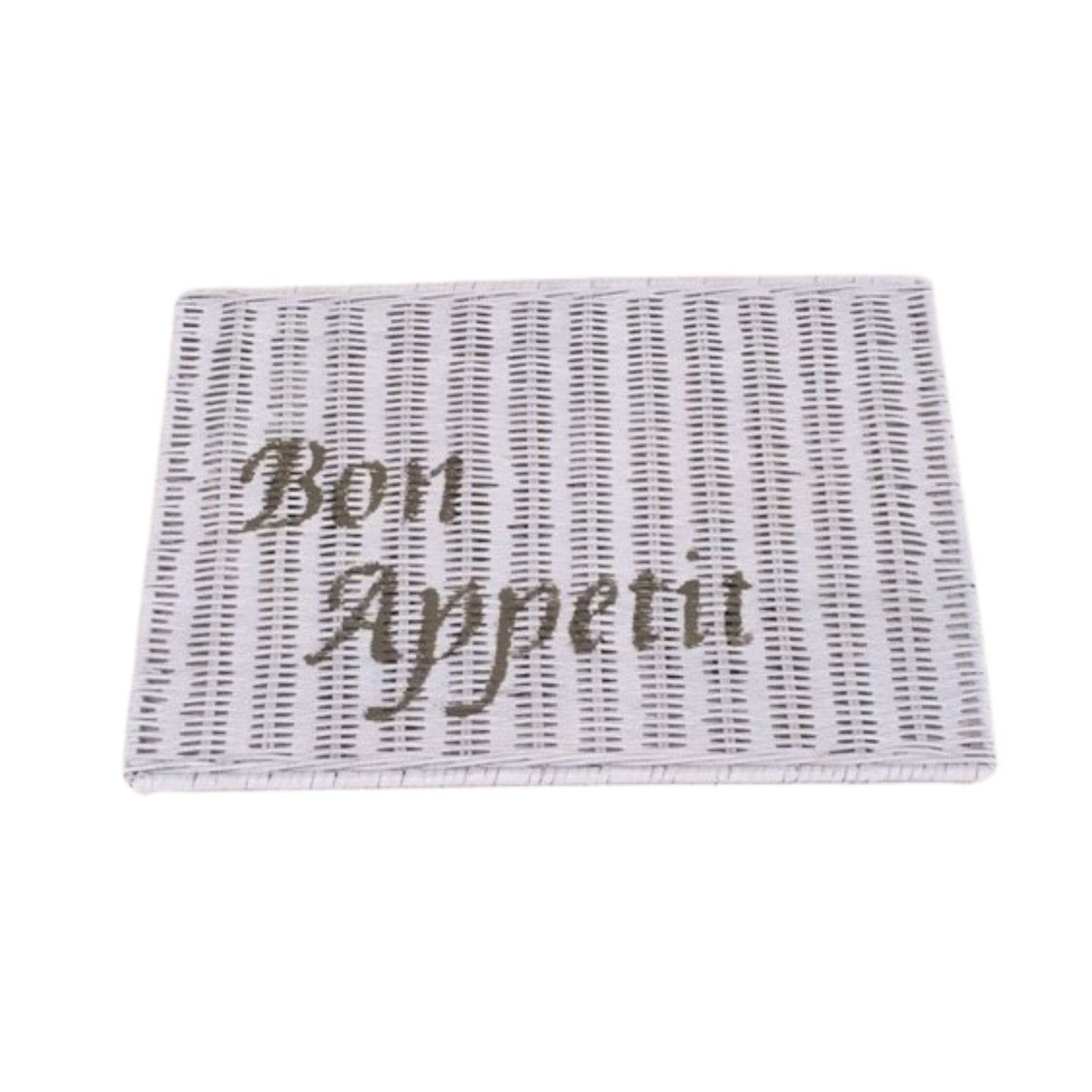 RECT. PLACEMAT ‘BON APPETIT’ WHITE EDITION