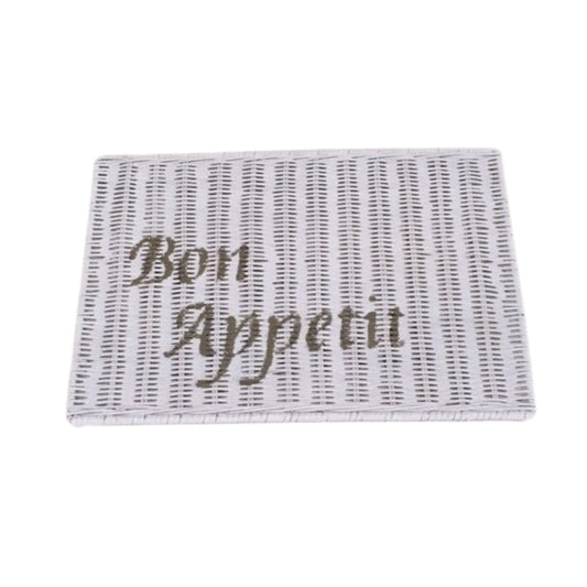 RECHT. PLATZSET „BON APPETIT“ WHITE EDITION