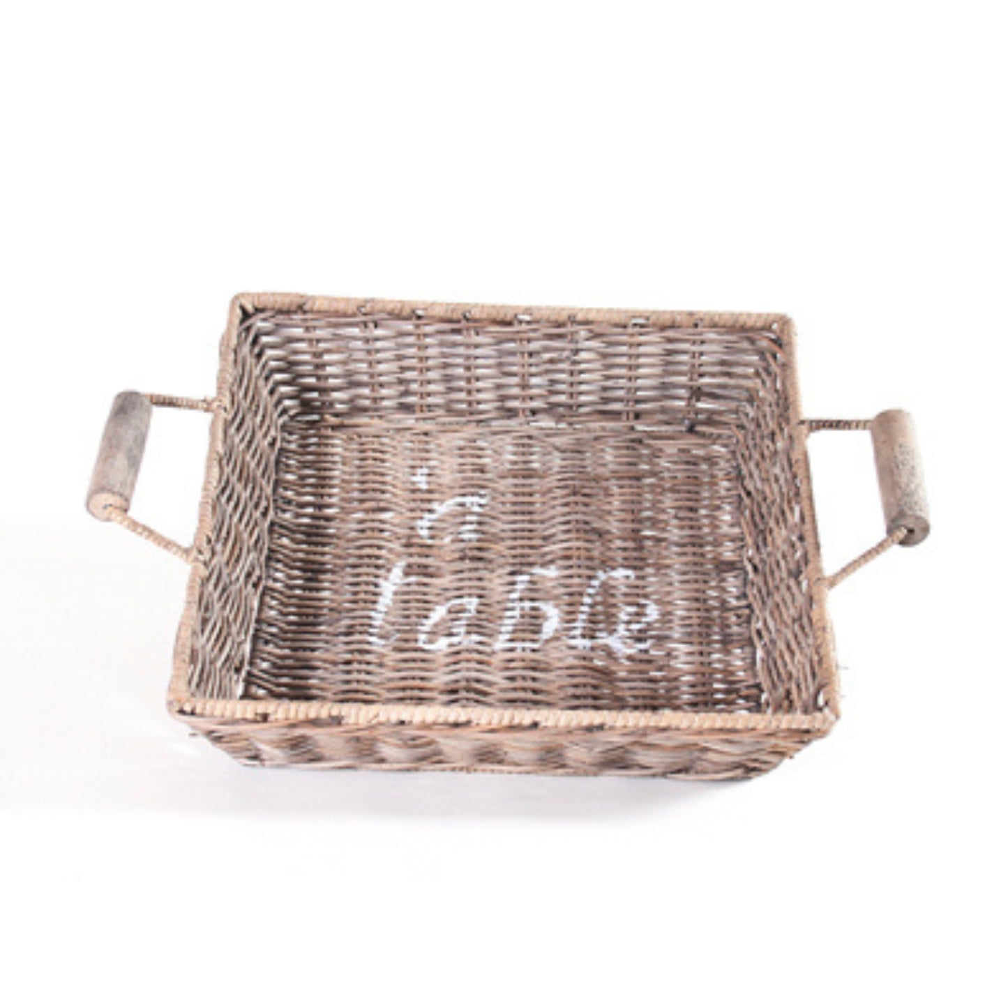RECHTECKIGES TABLETT MIT HOLZGRIFF „A TABLE“