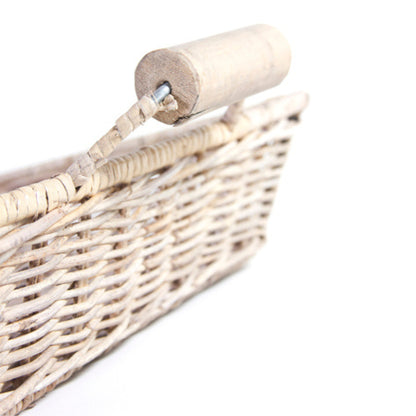 RECT. TRAY w/WOODEN HANDLE ‘A TABLE’