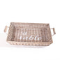 RECT. TRAY w/WOODEN HANDLE ‘A TABLE’
