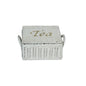 TEA BOX w/COVER 4 PARTS “TEA” WHITE EDITION