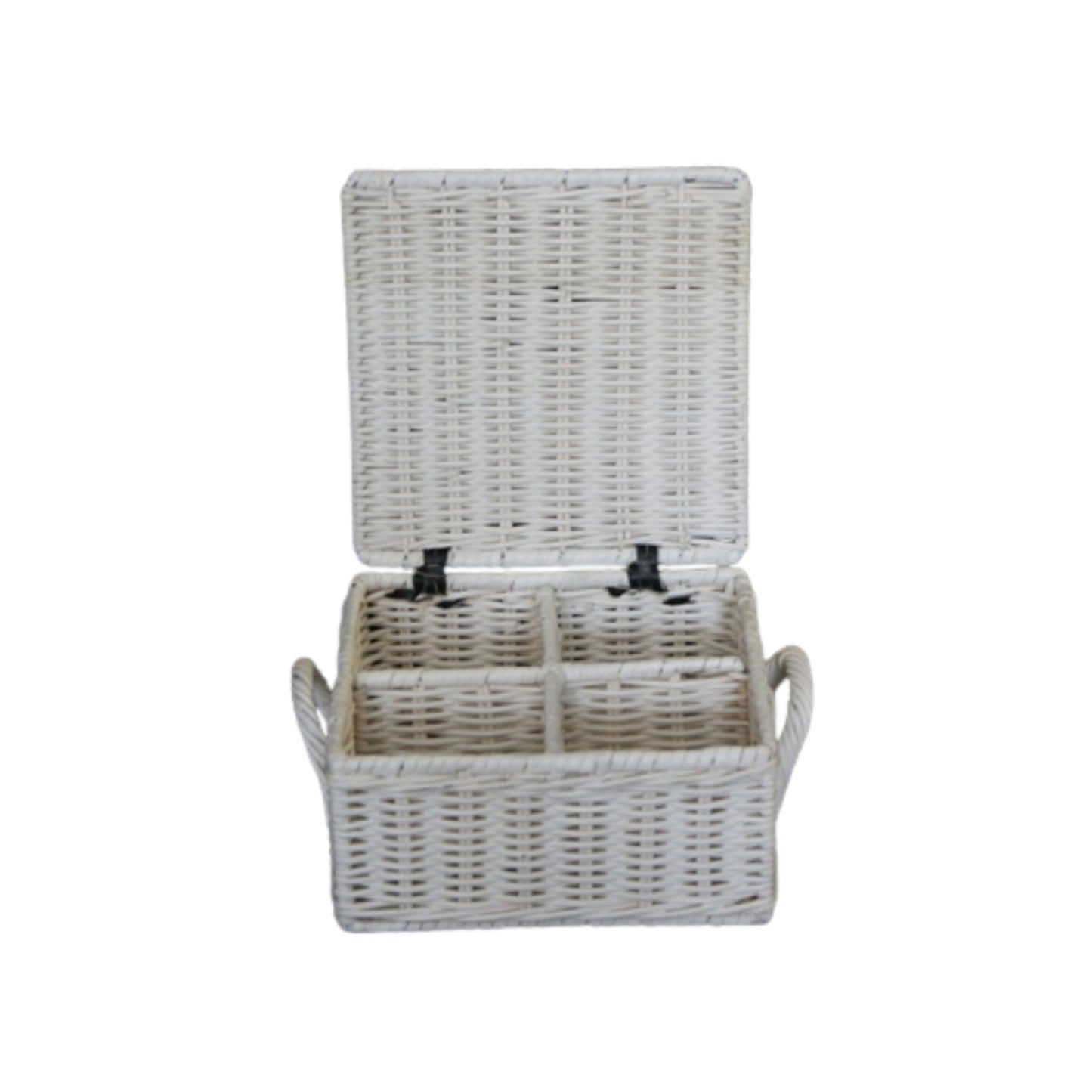 TEA BOX w/COVER 4 PARTS “TEA” WHITE EDITION