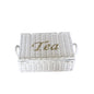 TEEBOX m. DECKEL 6 FÄCHER „TEA“ WHITE EDITION