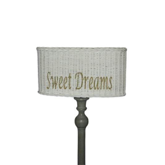 LAMPENSCHIRM OVAL STEHEND „SWEET DREAMS“ WEISSE EDITION