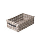 RECT BASKET w/LEATHER HANDLE MEDIUM – KOBOO GREY